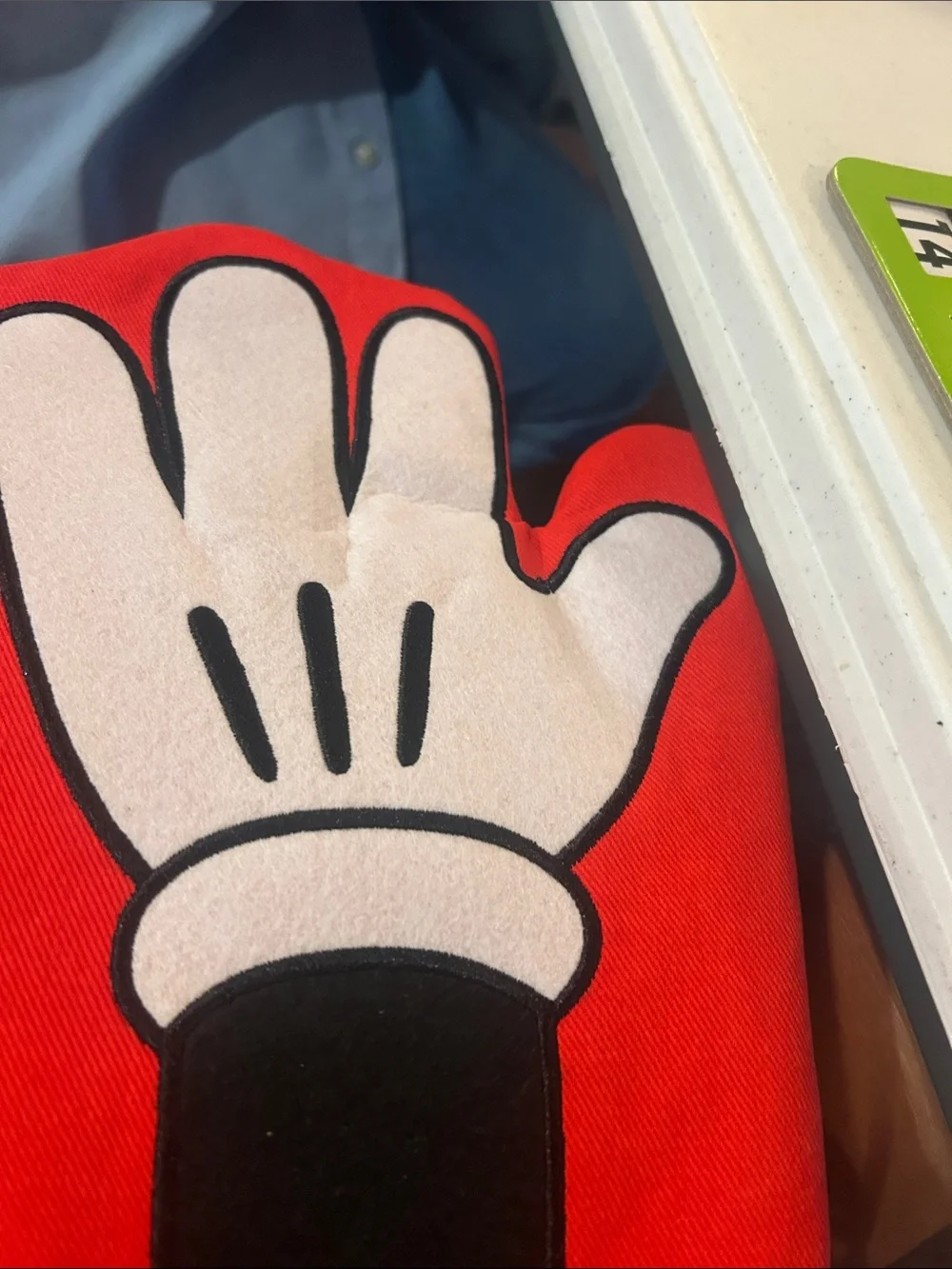 Williams Sonoma Kids Red Cartoon Hand Oven Mitts
